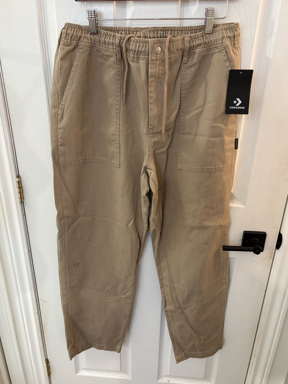 Converse Men's Beige Drawstring Chino Pants